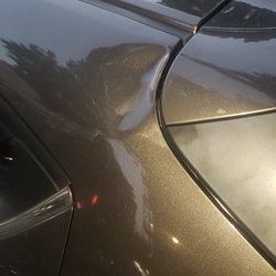 Fairway Auto Body - This dent was done by the guy head when fell over my car.