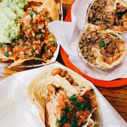 Photo of La Taqueria - San Francisco, CA, United States. nachos+steak burrito+chicken taco