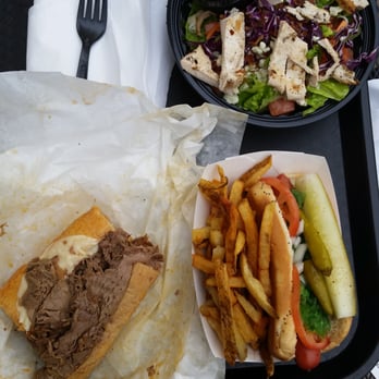 Al's Beef - Little Beer Dipped, Chopped Salad, and Chicago Dog at Al's Beef in Wrigleyville. - Sandwiches Near Me - Chicago, Illinois Al's Beef - Little Beer Dipped, Chopped Salad, and Chicago Dog at Al's Beef in Wrigleyville. - Sandwiches Near Me - Chicago, Illinois