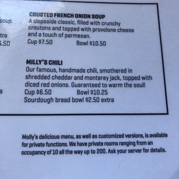 Molly Greens - See the description says it's smothered in cheese. Clearly my chili was not smothered. - Bars Near Me - Brighton, Utah