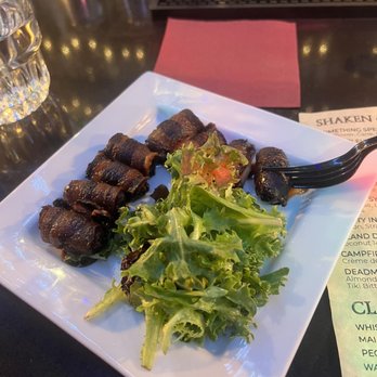 Apparition Room - Devils on horseback (aka bacon wrapped dates with goat cheese and balsamic) - Speakeasies Near Me - Temecula, California Apparition Room - Devils on horseback (aka bacon wrapped dates with goat cheese and balsamic) - Speakeasies Near Me - Temecula, California