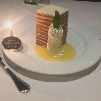 Ocean Prime - Our Anniversary dessert - Seafood Near Me - Boston, Massachusetts