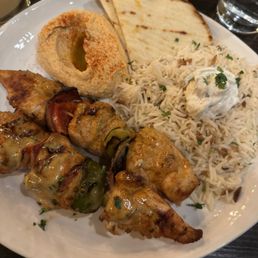 Chicken Kabobs, Rice, Pita Chicken Kabobs, Rice, Pita