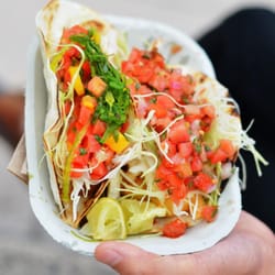 TacoFino - Tuna Ta-taco (left) and Fish Taco (right). Heaven on tortillas.