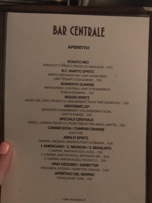 Menu photo 5 Bar Centrale Munich, BY Menu photo 5 Bar Centrale Munich, BY