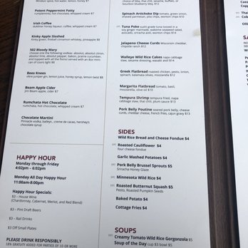The 502 - Menu - New American Near Me - Walker, Minnesota