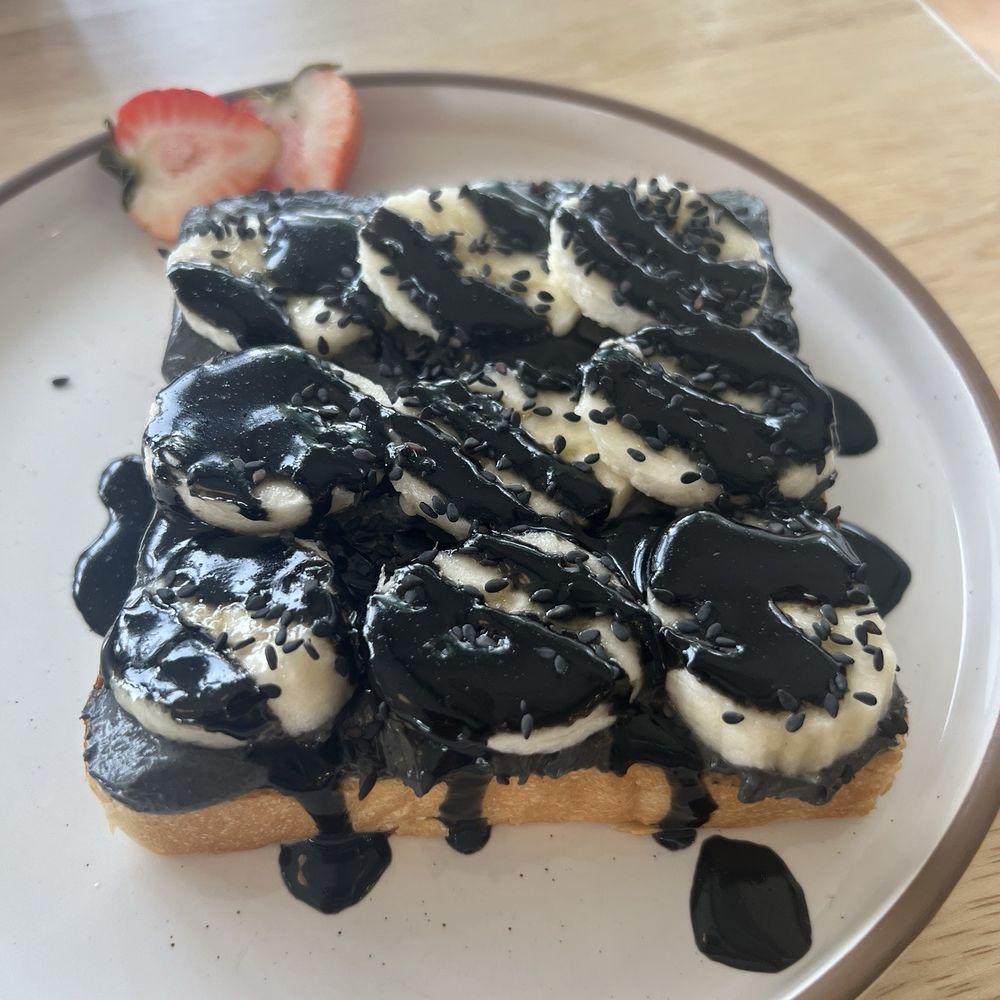 Banana black sesame toast