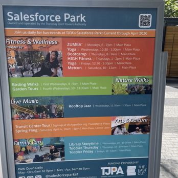 Salesforce Park - Event board -- check what's happening - Parks Near Me - San Francisco, California Salesforce Park - Event board -- check what's happening - Parks Near Me - San Francisco, California