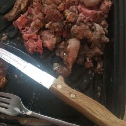 This is all the fat and bristle. Far more than half the size if the steak. This is all the fat and bristle. Far more than half the size if the steak.