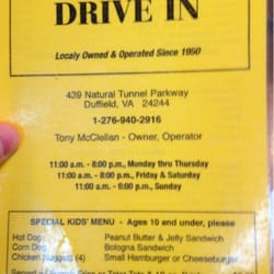 Red Stone Drive-In - Menu pg. 1