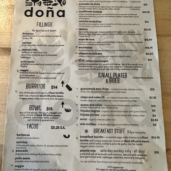 Doña - march 2026 menu - Mexican Near Me - Oakland, California Doña - march 2026 menu - Mexican Near Me - Oakland, California