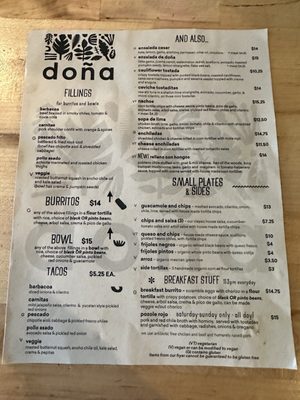 Menu photo 3 Doña Oakland, CA Menu photo 3 Doña Oakland, CA