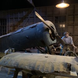 Omaka Aviation Heritage Centre - One of the original WWI planes that rather than be restored was shown in an under repair scene