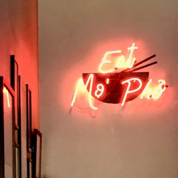 Shank & Bone - Neon wall decor 'Eat Mo' Pho' - Vietnamese Near Me - San Diego, California Shank & Bone - Neon wall decor 'Eat Mo' Pho' - Vietnamese Near Me - San Diego, California