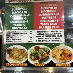 Don Meños Tacos - Menu 10/14/2024