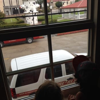 Fire Museum of Texas - Looking out the window at the huge fire hydrant - Museums Near Me - Beaumont, Texas