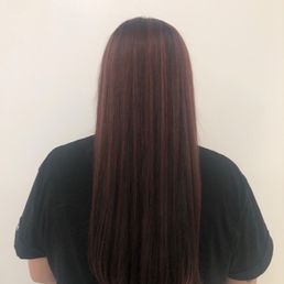 Red tint. Red highlights. Face frame. Red tint. Red highlights. Face frame.