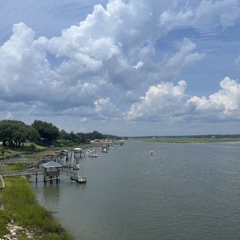 Inlet View Bar & Grill - View from Second floor balcony - Seafood Near Me - Shallotte, North Carolina Inlet View Bar & Grill - View from Second floor balcony - Seafood Near Me - Shallotte, North Carolina