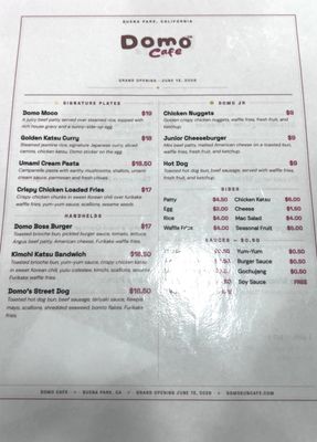 Menu photo 8 Domo Kun Cafe Buena Park, CA Menu photo 8 Domo Kun Cafe Buena Park, CA