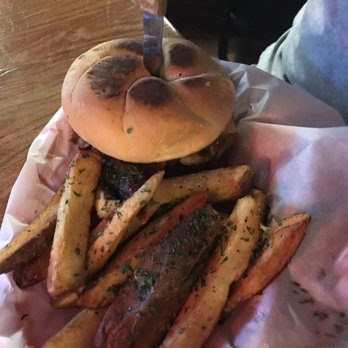 O'Mally's Irish Pub - September 2018 my hubs got the Pub Burger - Irish Pub Near Me - Sacramento, California