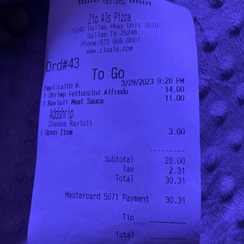 Zio Al's Pizza & Pasta - Chicken Wings Near Me - Dallas, Texas