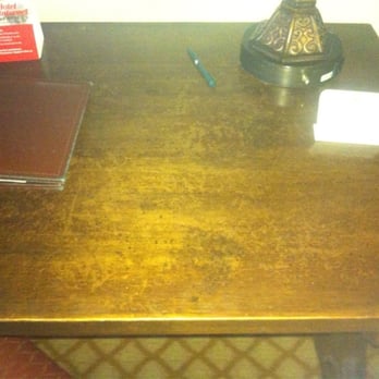 Pala Mesa Resort - Worn down desk table that had ants on it! - Golf Near Me - Fallbrook, California Pala Mesa Resort - Worn down desk table that had ants on it! - Golf Near Me - Fallbrook, California