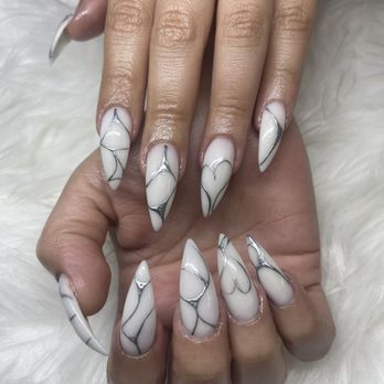 Luxury Nails & Spa Salon - Loving my birthday nails, white powered with silver ! Thank you Emma! Amazing work again ! - Nail Salons Near Me - Upland, California Luxury Nails & Spa Salon - Loving my birthday nails, white powered with silver ! Thank you Emma! Amazing work again ! - Nail Salons Near Me - Upland, California