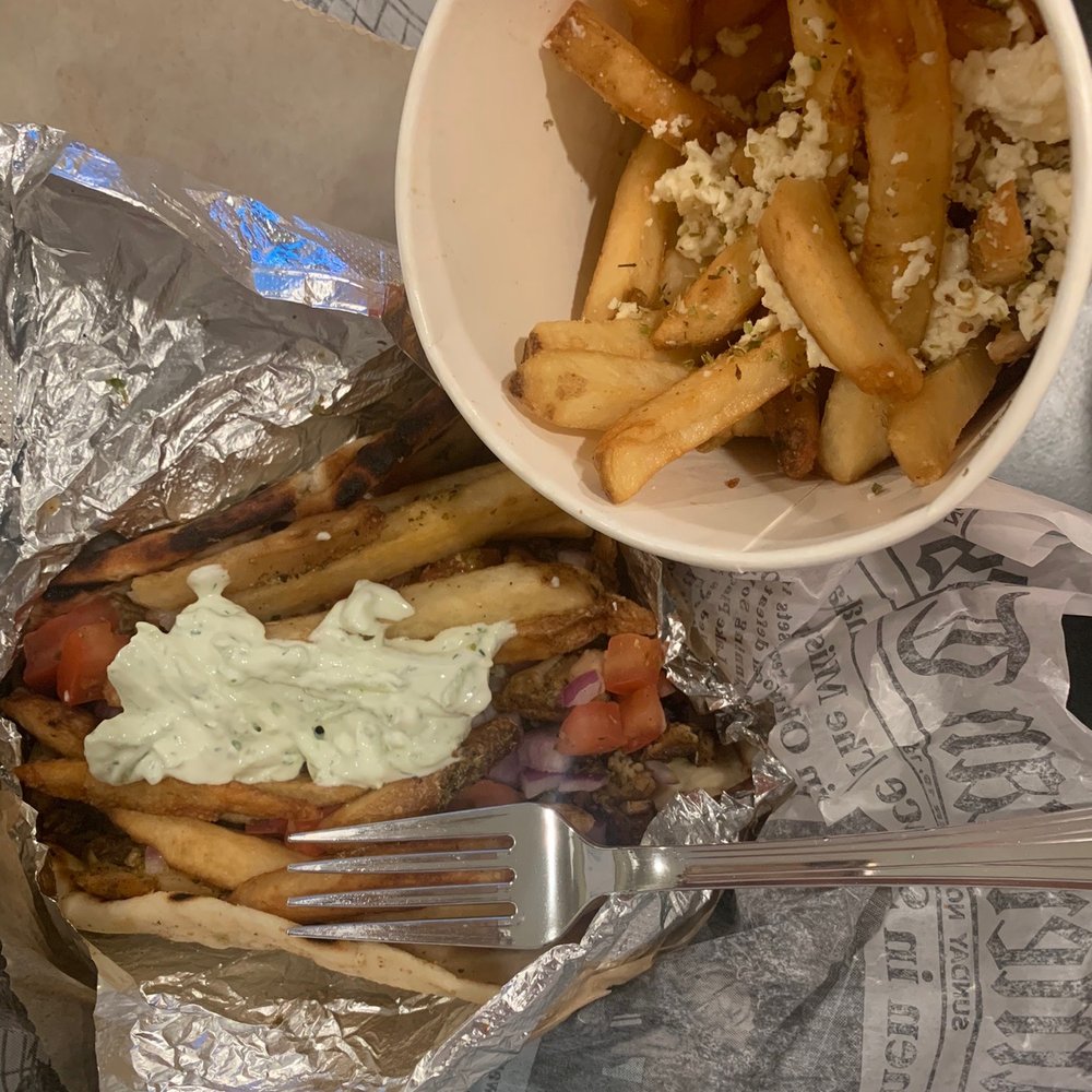 Yeeros - Chicken gyro with Greek Fries - Greek Near Me - Baltimore, Maryland Yeeros - Chicken gyro with Greek Fries - Greek Near Me - Baltimore, Maryland