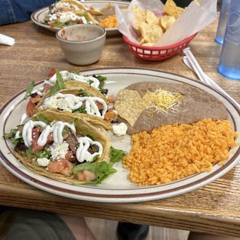 Burger Taco - House Tacos with rice and beans. - Mexican Near Me - La Porte, Indiana