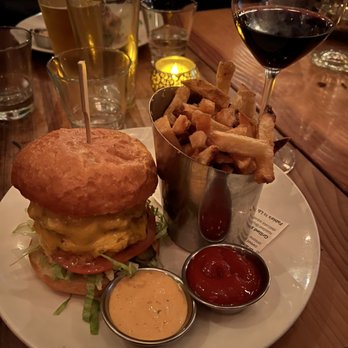 Fable - Fables 1/2 lb. Double Cheeseburger with House Cut Fries - New American Near Me - San Francisco, California Fable - Fables 1/2 lb. Double Cheeseburger with House Cut Fries - New American Near Me - San Francisco, California
