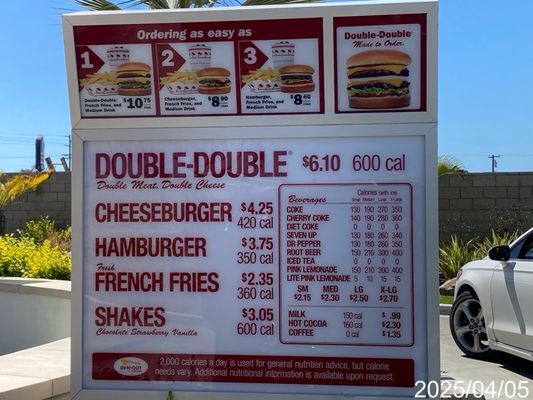 Menu photo 6 In-N-Out Burger San Diego, CA Menu photo 6 In-N-Out Burger San Diego, CA