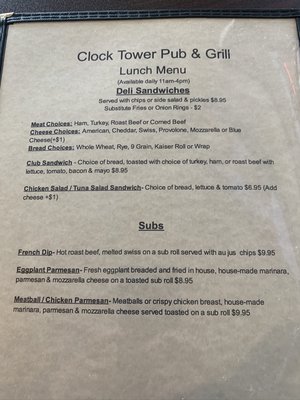 Menu photo 5 Clock Tower Pub & Grill Copake, NY