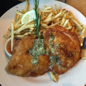 Cafe Bistro at Nordstrom - Roasted chicken. Great presentation, but lacking flavor and very oily. Didn't even eat half. - New American Near Me - Cerritos, California