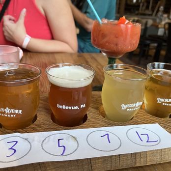 Lincoln Avenue Brewery - Beer flight - Breweries Near Me - Pittsburgh, Pennsylvania Lincoln Avenue Brewery - Beer flight - Breweries Near Me - Pittsburgh, Pennsylvania