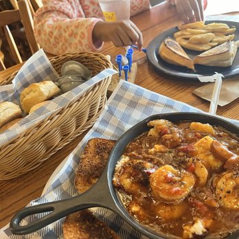Cracker Barrel Old Country Store - Shrimp n' Grits Skillet Grilled Cheese Sandwich - Breakfast & Brunch Near Me - Bourbonnais, Illinois