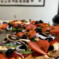 Ez Pz Pizza - Vegan cauliflower crust pizza.