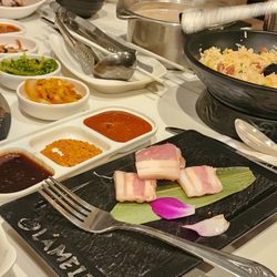 LaMei Hot Pot - Beef Belly with savory sauces