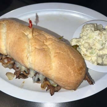 Frank's Downtown Cafe - Tri tip sandwich add jalapeños and homemade potato salad. - Cafes Near Me - Manteca, California Frank's Downtown Cafe - Tri tip sandwich add jalapeños and homemade potato salad. - Cafes Near Me - Manteca, California