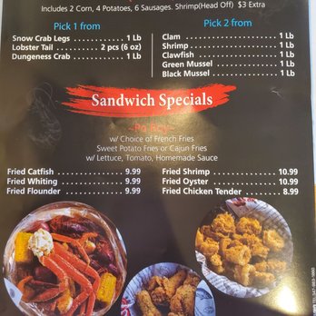Crab Du Jour - Back page menu - Seafood Near Me - Turnersville, New Jersey Crab Du Jour - Back page menu - Seafood Near Me - Turnersville, New Jersey