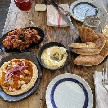 Miss Ada - Chicken Shawarma Hummus, Crispy Cauliflower, Whipped Ricotta - Mediterranean Near Me - Brooklyn, New York Miss Ada - Chicken Shawarma Hummus, Crispy Cauliflower, Whipped Ricotta - Mediterranean Near Me - Brooklyn, New York