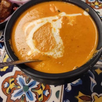 Hyderabad Biryani House - Butter Chicken. Looks like pumpkin squash soup. - Indian Near Me - Virginia Beach, Virginia Hyderabad Biryani House - Butter Chicken. Looks like pumpkin squash soup. - Indian Near Me - Virginia Beach, Virginia