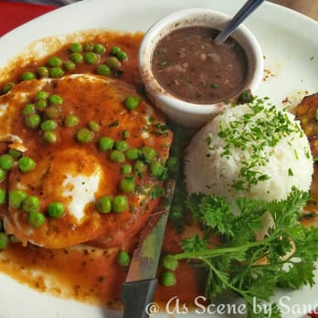 Pambiche - Ham and eggs breakfast with eggs over medium. Came with a lit of extras, yum! $11.00 - Cuban Near Me - Portland, Oregon