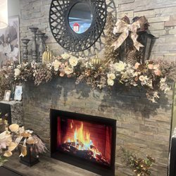 Blue Dahlia Designs - Fireplace display.