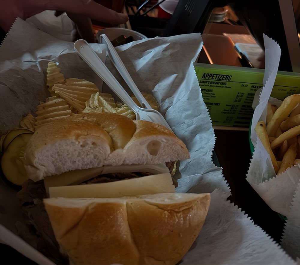 Food from Sandy's Beef & Ale