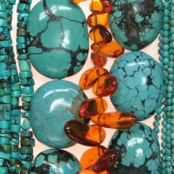 High Tide Beads - Turquoise and Amber