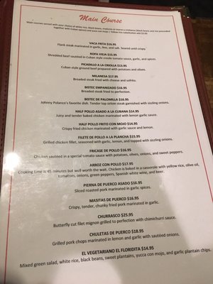 Menu photo 6 El Floridita Los Angeles, CA