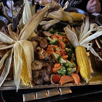 Three Broomsticks - Great feast ($60.99) chicken , corn, ribs, potatoes and veggies ... - British Near Me - Orlando, Florida