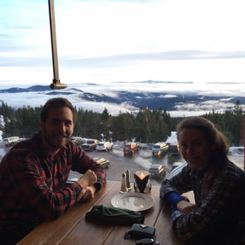 Rams Head Bar - Me and my old lady at our table. Awesome view. - Bars Near Me - Timberline Lodge, Oregon