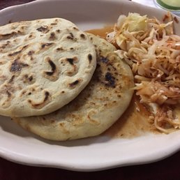 The beef, cheese, and bean pupusas were all delicious! The beef, cheese, and bean pupusas were all delicious!