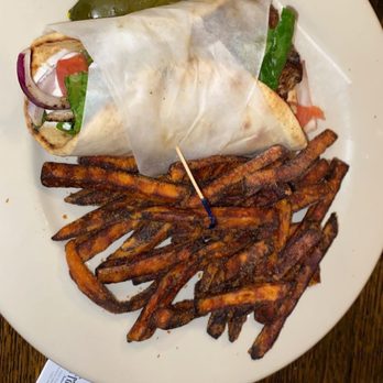 Sammy G's Tavern - Chicken gyro with sweet potato fries - American Near Me - High Point, North Carolina